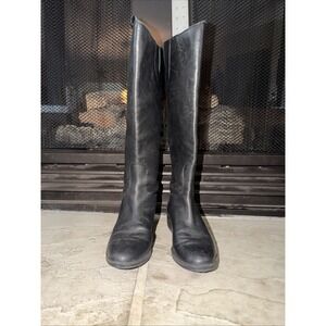 Sam Edelman Kid's Penny2 Mini Riding Boot Black Size 4M Leather Knee High B26